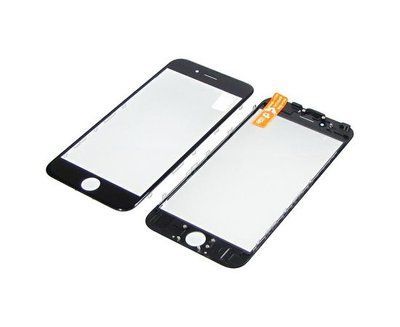 Стекло тачскрина с OCA плёнкой для Apple iPhone 6s чёрное с рамкой HC
