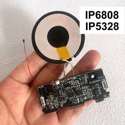 Плата для самостійного виготовлення повербанку на контролері IP6808/ IP5328 швидка зарядка 18W + Бездротова зарядка 10W