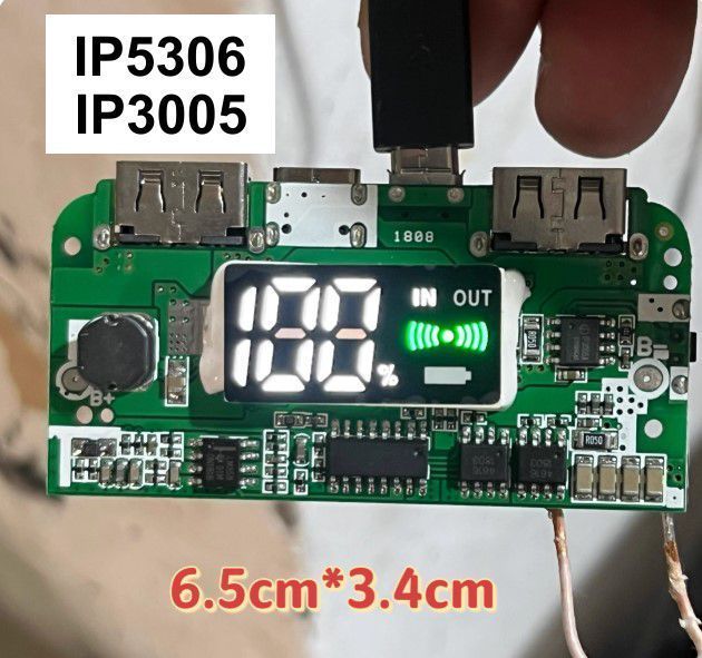 Плата для самостійного виготовлення повербанку на контролері IP5306 звичайна зарядка 10W + Бездротова зарядка 10W