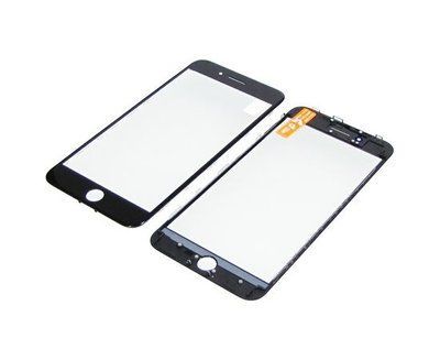Стекло тачскрина с OCA плёнкой для Apple iPhone 8 Plus чёрное с рамкой HC