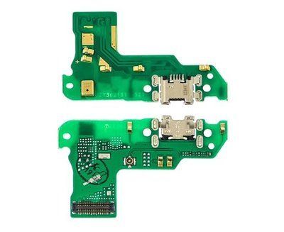 Роз'єм зарядки Huawei Y6 (2018) (ATU-L21, ATU-L22) на платі з мікрофоном та компонентами