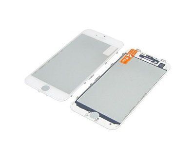 Стекло тачскрина с OCA плёнкой для Apple iPhone 8 белое с рамкой HC