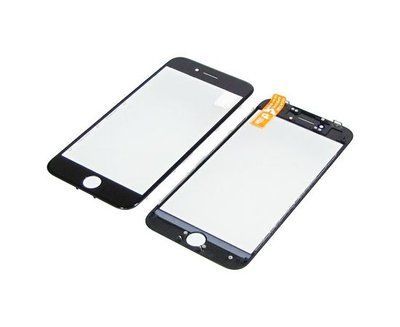 Стекло тачскрина с OCA плёнкой для Apple iPhone 8 чёрное с рамкой HC