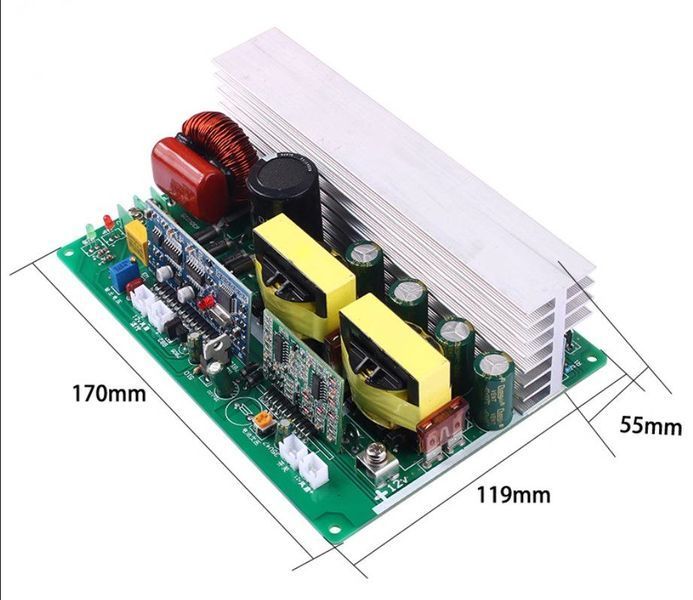 DIY Плата 750W (пікова 1000W) 12V/220V інвертор чистий синус