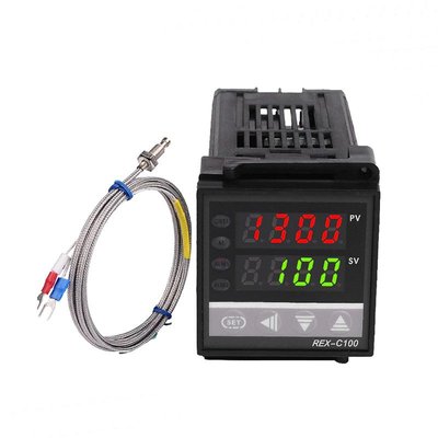 PID-терморегулятор с датчиком температуры REX-C100FK02 220V
