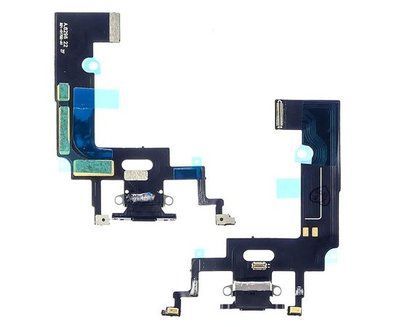 Шлейф Apple iPhone XR з чорним роз'ємом зарядки, з мікрофоном