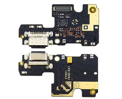 Разъём зарядки для Xiaomi Mi A3 (USB Type-C) на плате с микрофоном и компонентами