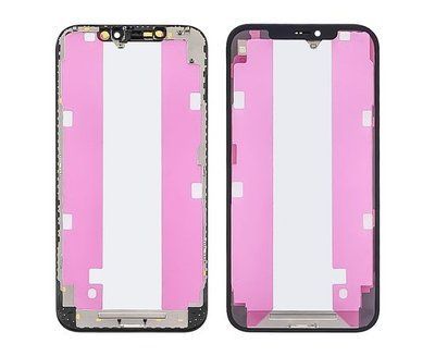 Стекло тачскрина с OCA плёнкой для Apple iPhone 12 Pro Max чёрное с рамкой HC
