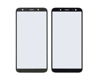 Скло тачскрину з OCA Samsung J600 Galaxy J6 (2018) чорне з олеофобним покриттям, загартоване