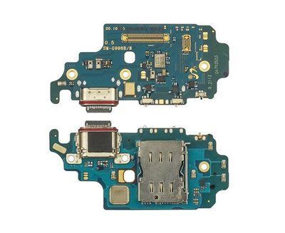 Роз'єм зарядки Samsung G998 Galaxy S21 Ultra на платі з мікрофоном та компонентами Original