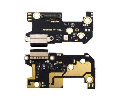 Разъём зарядки для Xiaomi Mi8 (USB Type-C) на плате с микрофоном и компонентами