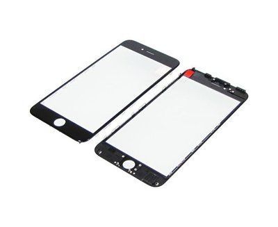 Стекло тачскрина с OCA плёнкой для Apple iPhone 6 Plus чёрное с рамкой HC