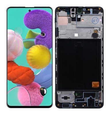Дисплей Samsung A515 Galaxy A51 2020 з корпусною рамкою OLED