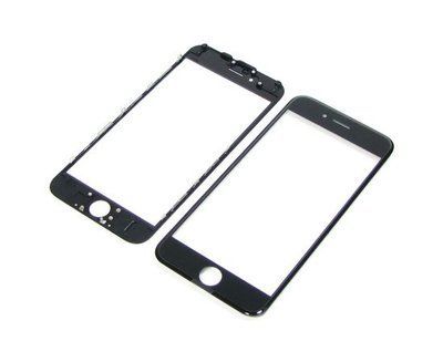Стекло тачскрина с OCA плёнкой для Apple iPhone 6 чёрное с рамкой HC