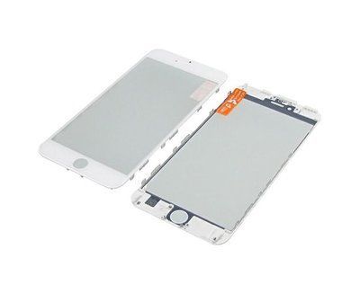 Стекло тачскрина с OCA плёнкой для Apple iPhone 6s Plus белое с рамкой HC