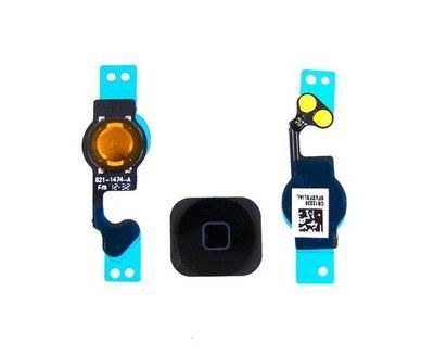 Шлейф Apple iPhone 5 на кнопку HOME з чорною кнопкой