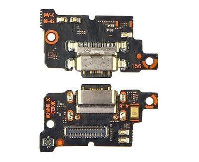 Роз'єм зарядки Xiaomi Poco F3 на платі з мікрофоном та компонентами